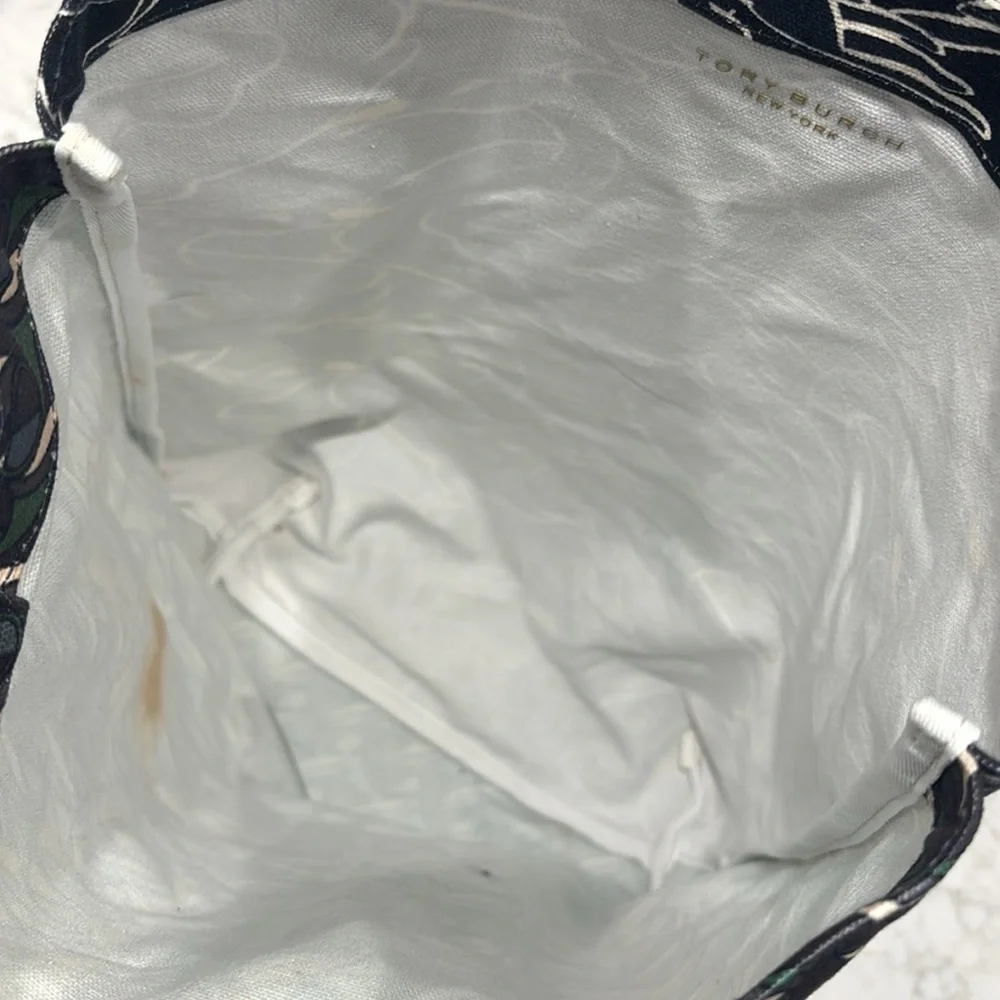 Tory Burch Printed Black Goose Canvas‎ Tote